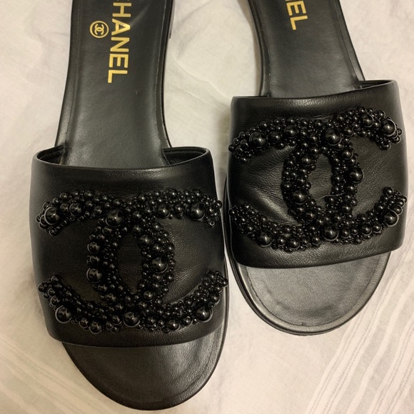 CHANEL Shoes - Chanel slides worn once size 37.5